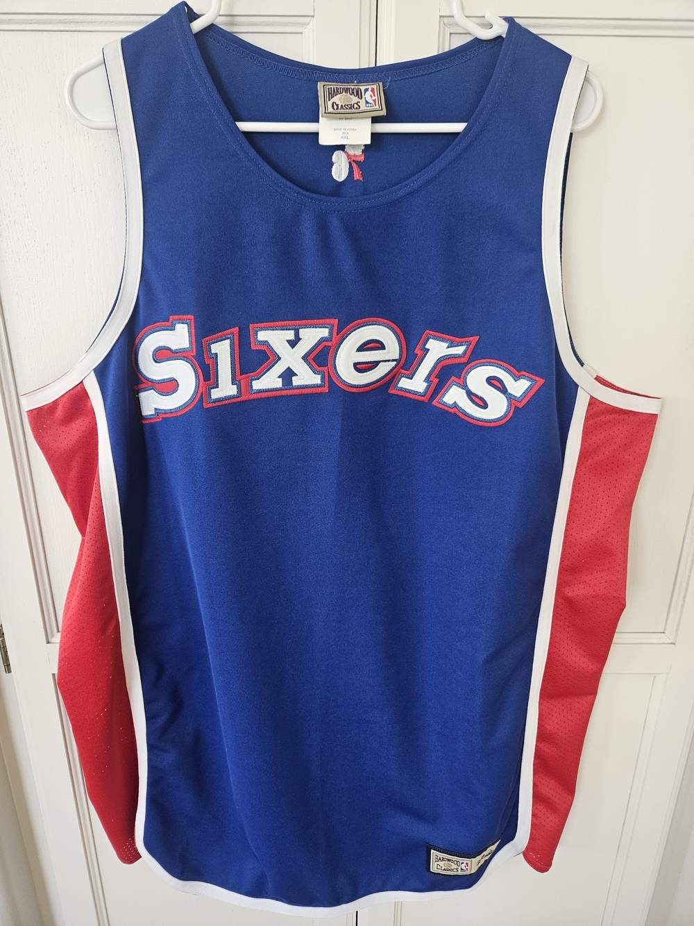 Hardwood Classics Philadelphia 76ers Blue & Red  Basketball Jersey